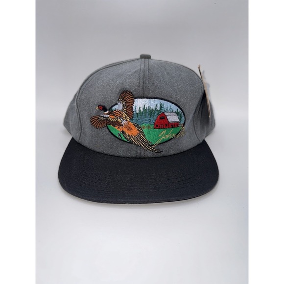 Vintage John Deere K-Products Snapback Hat Pheasant Farm Scene NWT USA Made
